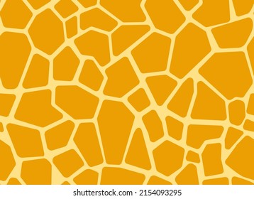 Giraffe skin in brown color seamless pattern. Animal Texture for background. Vector.