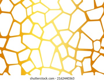 Giraffe skin in golden color seamless pattern. Animal Texture for background. Vector.
