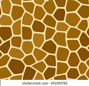 Giraffe skin gradient texture. Seamless pattern. Varied shades of brown spots abstract vector illustration.