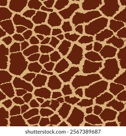 Giraffe skin pattern, animal leather seamless design