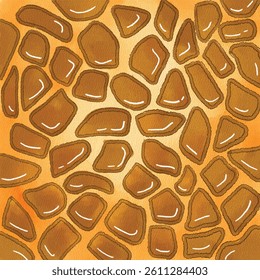 Giraffe Skin Pattern glossy Illustration