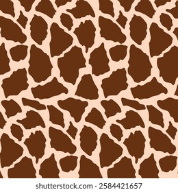 Giraffe skin print seamless patterns hand drawn skin and fur. Textile design with animal print