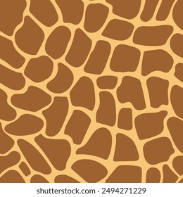 Giraffe skin print with spots. Vector illustration