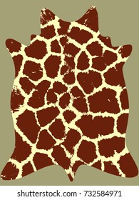 Giraffe skin. Rug of a giraffe. Vector illustration.