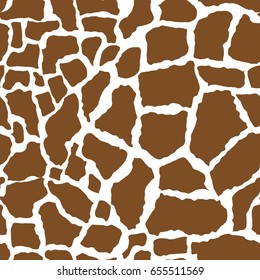 Giraffe skin seamless pattern. African animals concept endless background, repeating texture. Vector illustration