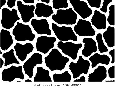 Giraffe skin seamless pattern, animal background, tribal ornament, vector