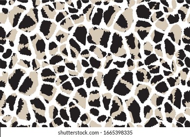 Giraffe skin seamless pattern. Animal print background. 