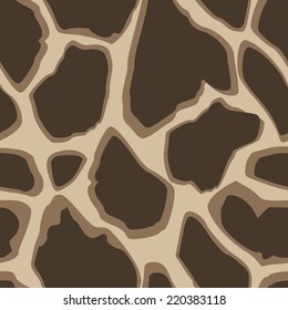 Giraffe skin seamless pattern, vector illustration background