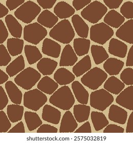 Giraffe skin seamless pattern. Vector illustration for fabric, bed linen, wallpaper, background, packaging, cover