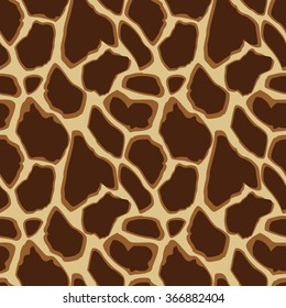 Giraffe skin seamless pattern, vector illustration background