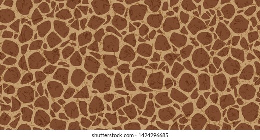 Giraffe Skin Seamless Repeat Vector Pattern.  Generative Art (Made with code).
