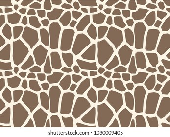 Giraffe skin seamless vector pattern