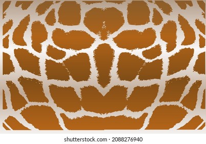 giraffe skin stretched on white background