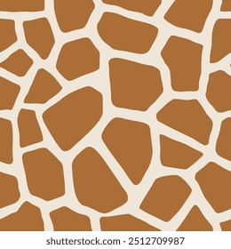 Giraffe spots drawing seamless pattern. abstract modern animals trendy texture vector background.