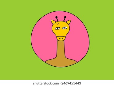 Giraffe style illustration. Icons, characters, branding