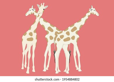 giraffe style in vecter, backgroung