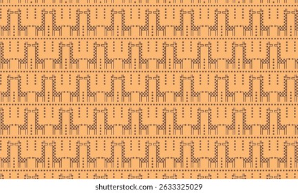 Giraffe stylish pattern vector seamless ornament for textile, fabric, cards, wallpaper and paper decoration