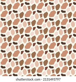 Giraffe terrazzo earthtone seamless pattern