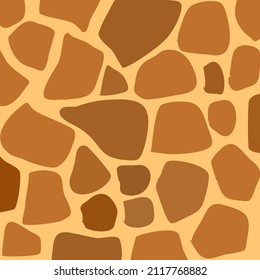 Giraffe texture pattern. Animal skin template. Spot background. Vector design illustration. Random bovine spots hand drawn design.