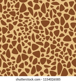 Giraffe texture pattern seamless repeating orange and yellow, safari, zoo, jungle background. Vector