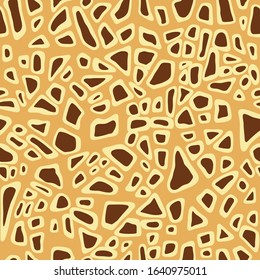 Giraffe texture pattern seamless repeating orange and yellow, safari, zoo, jungle background. Vector