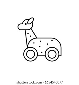 Giraffe, toy icon. Simple line, outline vector elements of plaything icons for ui and ux, website or mobile application