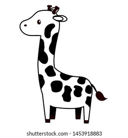 giraffe toy on white background vector illustration