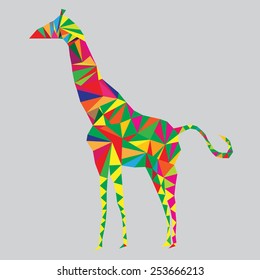Giraffe variety of colors, vector illustration EPS10.