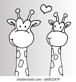 giraffe vector animal wild african tall nature