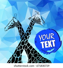 giraffe vector animal wild african tall nature