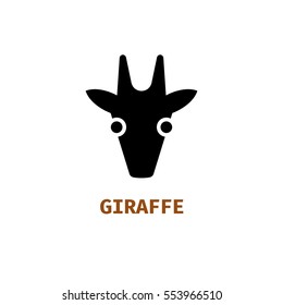 Giraffe - Vector. Business icon for the company. Logo and label for any use trading / products / holiday / symbol / animal. Illustration.