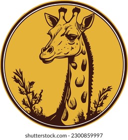 A Giraffe vector, Cute, Animal