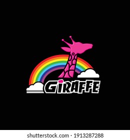 Giraffe vector design illustration for tshirt design and other