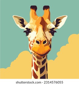 Giraffe Vector flat illustration art