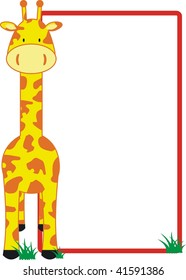 giraffe in vector format very easy to edit