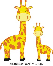 giraffe in vector format very easy to edit