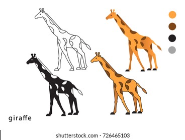 giraffe vector icon