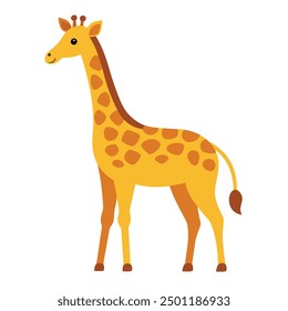 Giraffe Vector Illustration - Cartoon, Clipart, and Line Art Design
