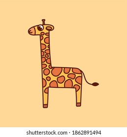 Giraffe vector illustration graphic. Good for decoration, fabric, card, zoo brochure