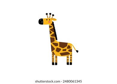 Giraffe vector illustration isolated on a white background