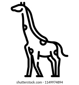 Giraffe vector illustration in line stroke design