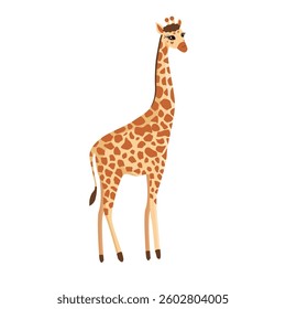 Giraffe Vector Illustration. Playful Animal Art for Kids' Room Decor, Educational Materials, Branding Projects. Hand-Drawn Style, Editable Colors, High Resolution Files
