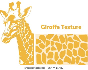 Giraffe vector illustration, texture ,layout