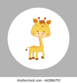 giraffe vector illustration,icon of cute giraffe