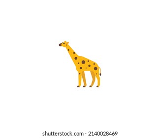 Giraffe vector isolated icon. Giraffe emoji illustration.