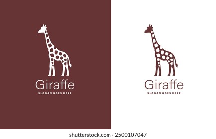 Giraffe vector logo Giraffe animal logo design template.