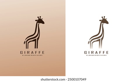 Giraffe vector logo Giraffe animal logo design template.