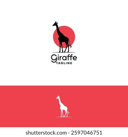 Giraffe vector logo design template