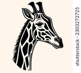 Giraffe vector for logo or icon,clip art, drawing Elegant minimalist style,abstract style Illustration
