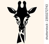 Giraffe vector for logo or icon,clip art, drawing Elegant minimalist style,abstract style Illustration